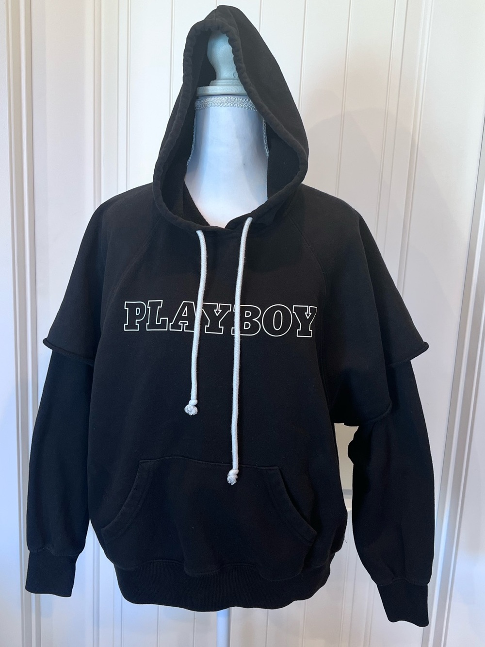 Playboy PacSun Double Layer Hoodie Kangaroo Pocket Sz XS
